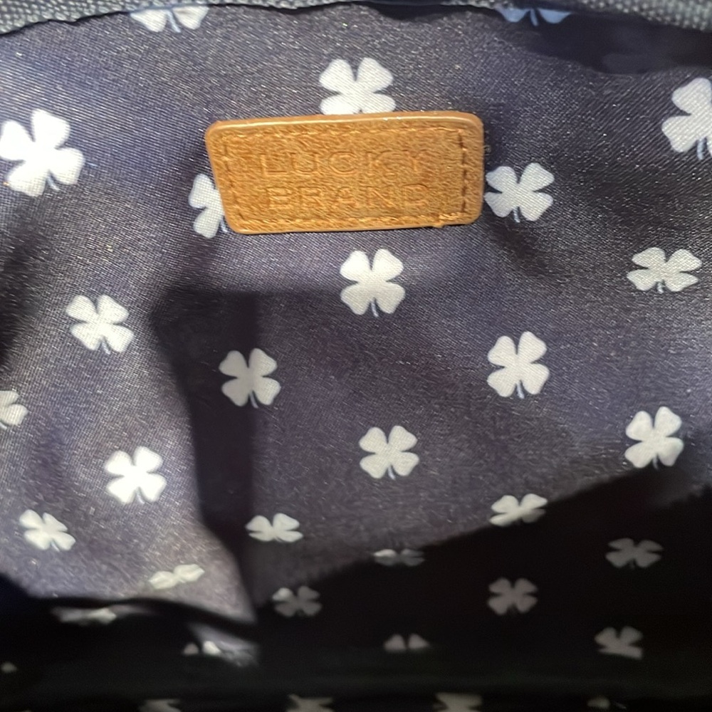 Lucky Brand NWT Black Denim Travel or Cosmetic Bag - Picture 7 of 8